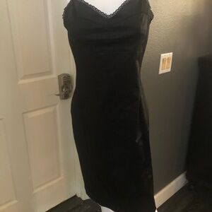 White House Black Market high quality satin dress, corseted top.